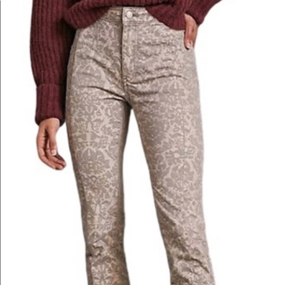 Anthropologie Pilcro flocked high rise leggings